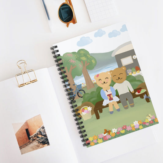 Cute Couples Spiral Notebook - Adorable Bear Design for Love Notes & Creative Journaling
