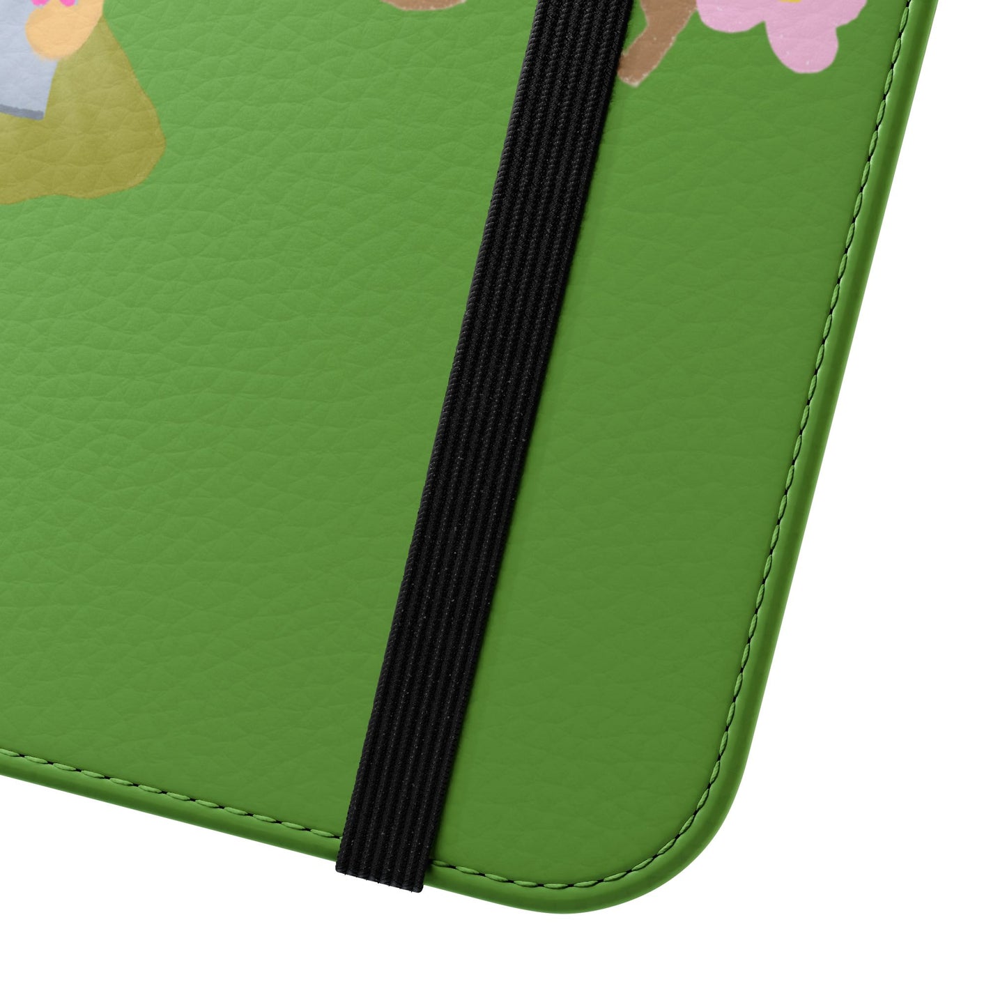 Lovely Day Flip Case for iPhone & Samsung - Cute Floral Bear Design (Green)