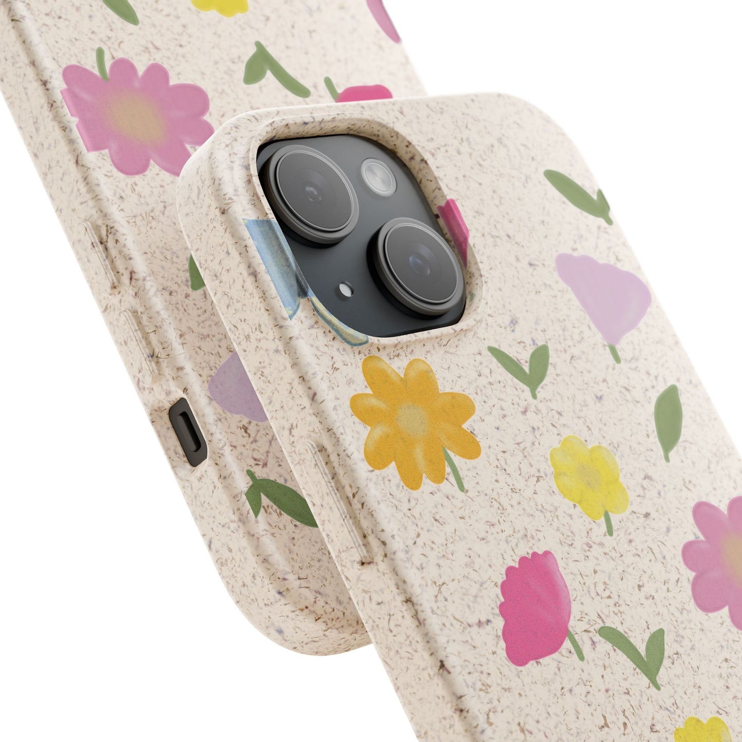 Eco-Friendly Floral iPhone Case - Biodegradable & Stylish