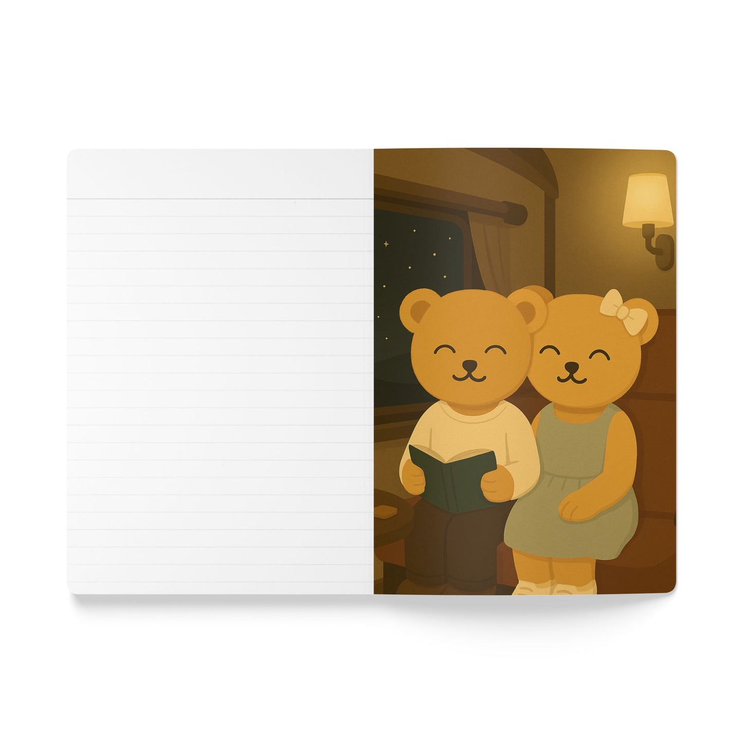 Cozy Space Journal with Quotes – Autumn Bear Design Writing Notebook