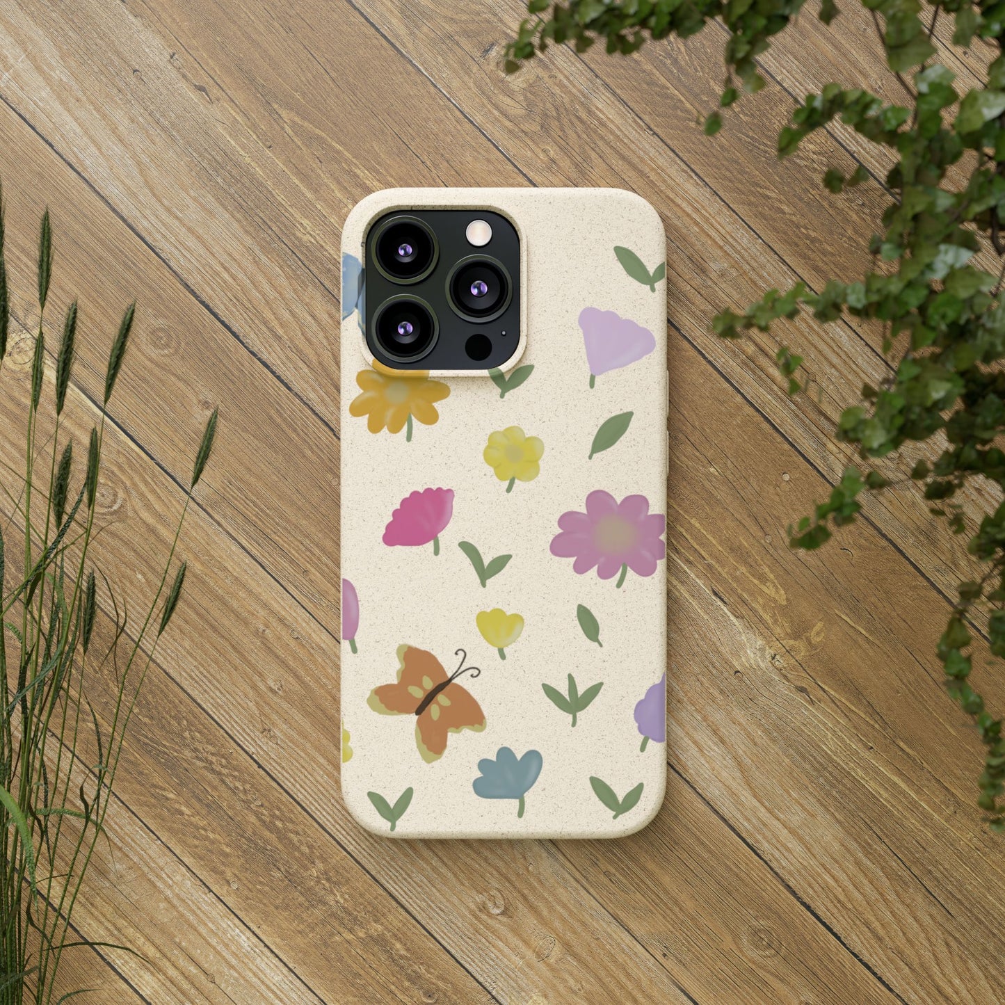 Eco-Friendly Floral iPhone Case - Biodegradable & Stylish
