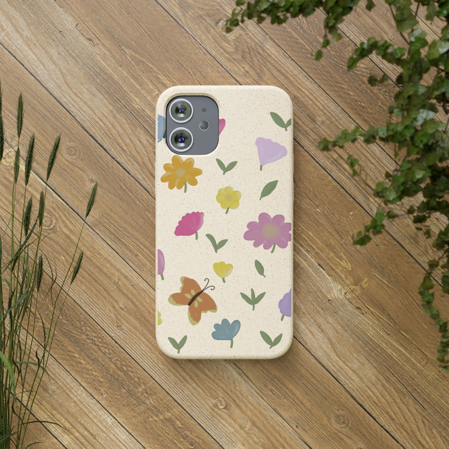 Eco-Friendly Floral iPhone Case - Biodegradable & Stylish