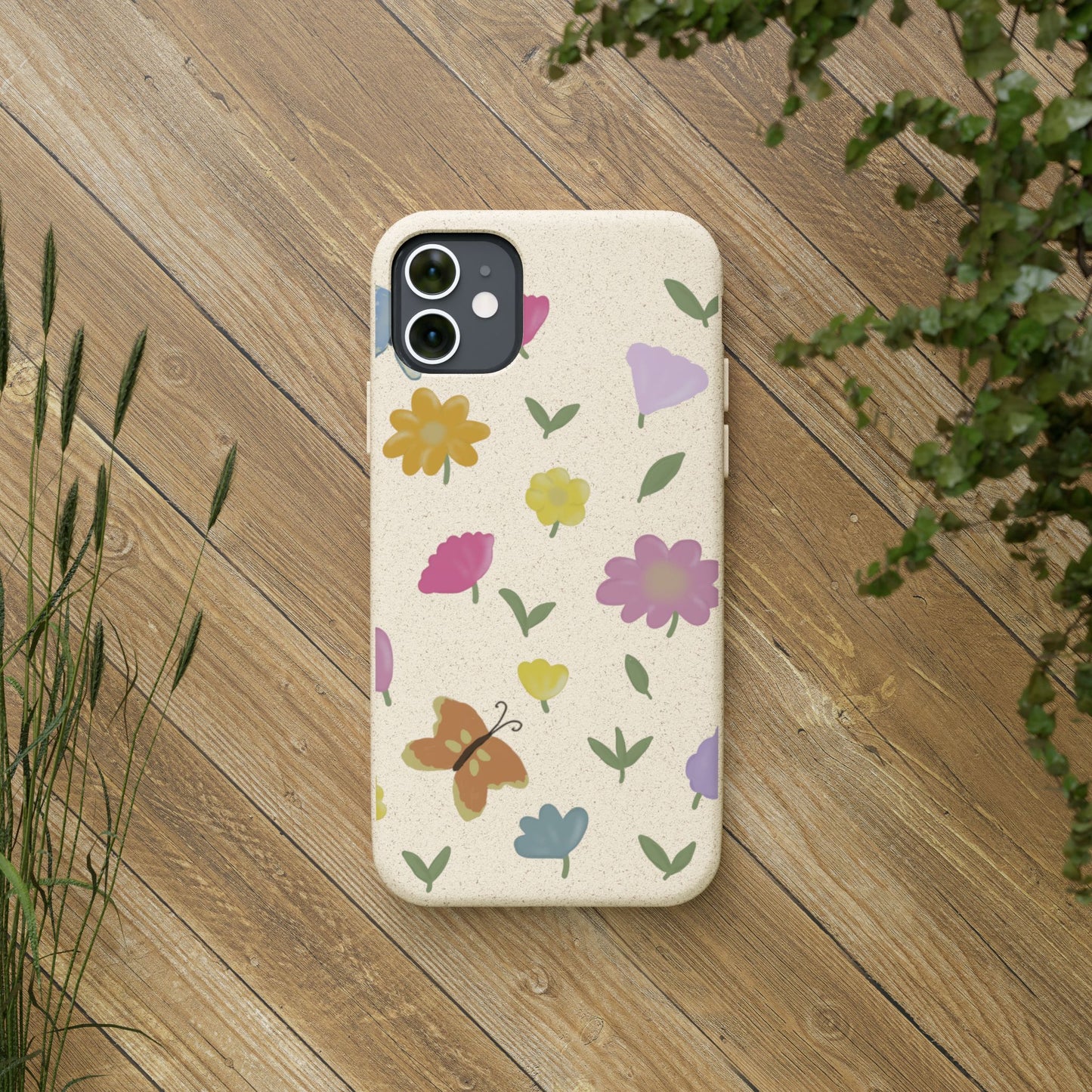 Eco-Friendly Floral iPhone Case - Biodegradable & Stylish