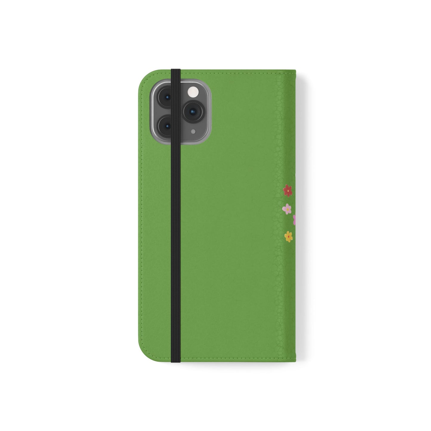 Lovely Day Flip Case for iPhone & Samsung - Cute Floral Bear Design (Green)