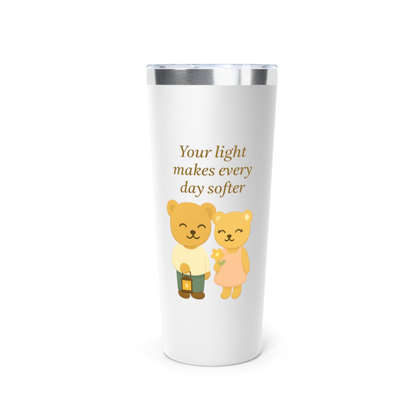 Cozy Bear Tumbler with Quote – Insulated Mug for Daily Inspiration