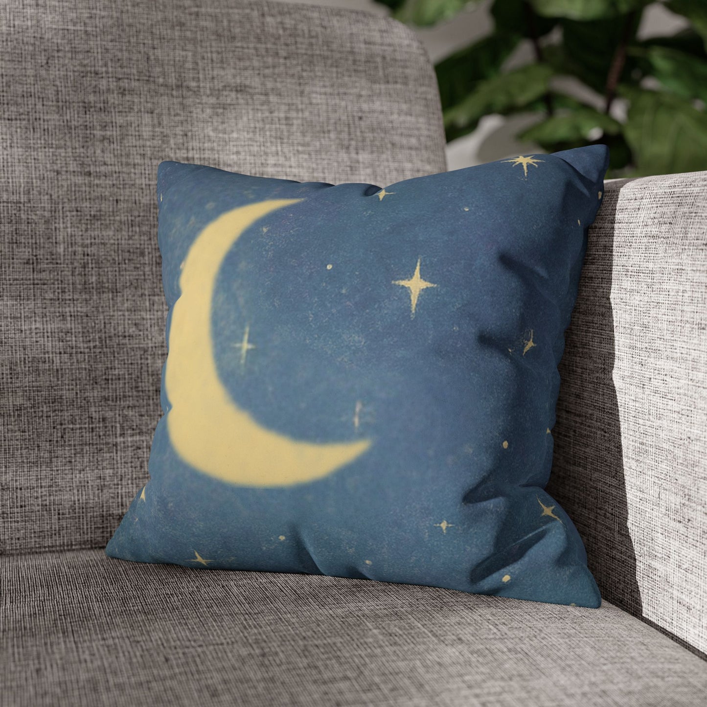 Whispers of a Dream Pillow Cover | Crescent Moon Cozy Cushion