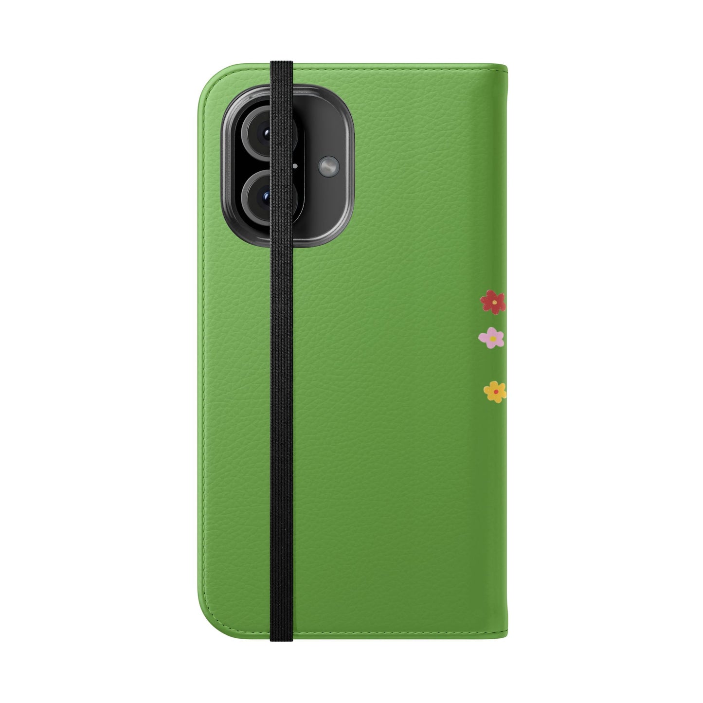 Lovely Day Flip Case for iPhone & Samsung - Cute Floral Bear Design (Green)