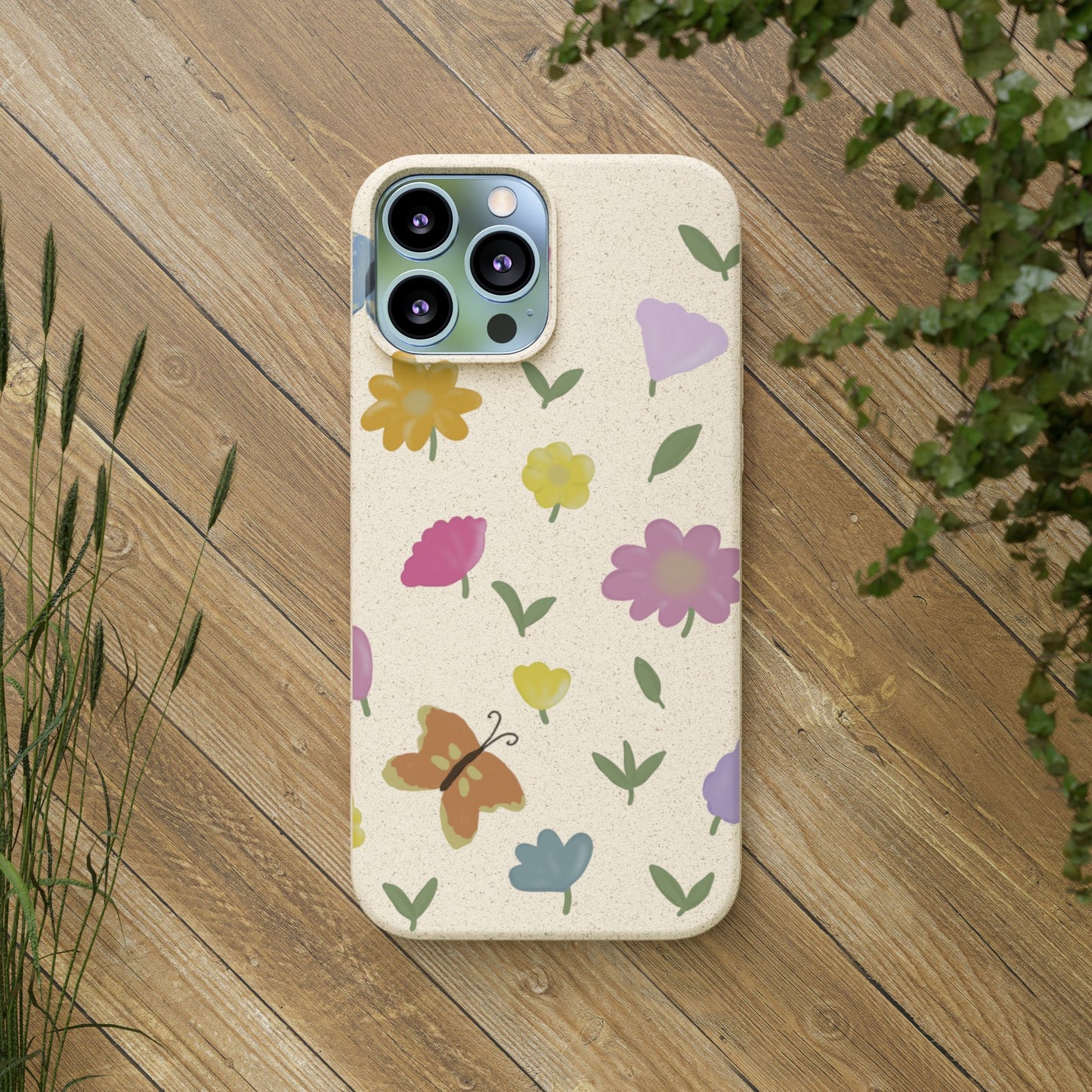 Eco-Friendly Floral iPhone Case - Biodegradable & Stylish