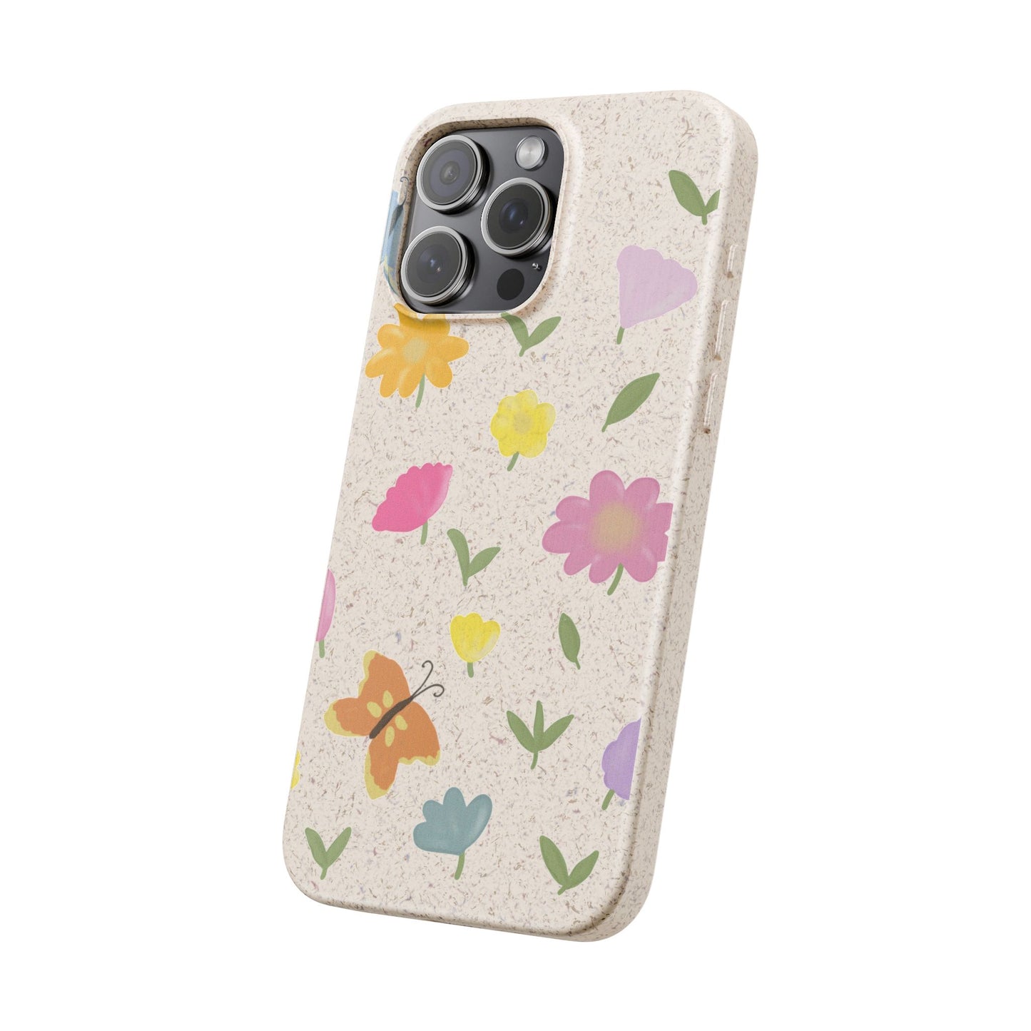 Eco-Friendly Floral iPhone Case - Biodegradable & Stylish