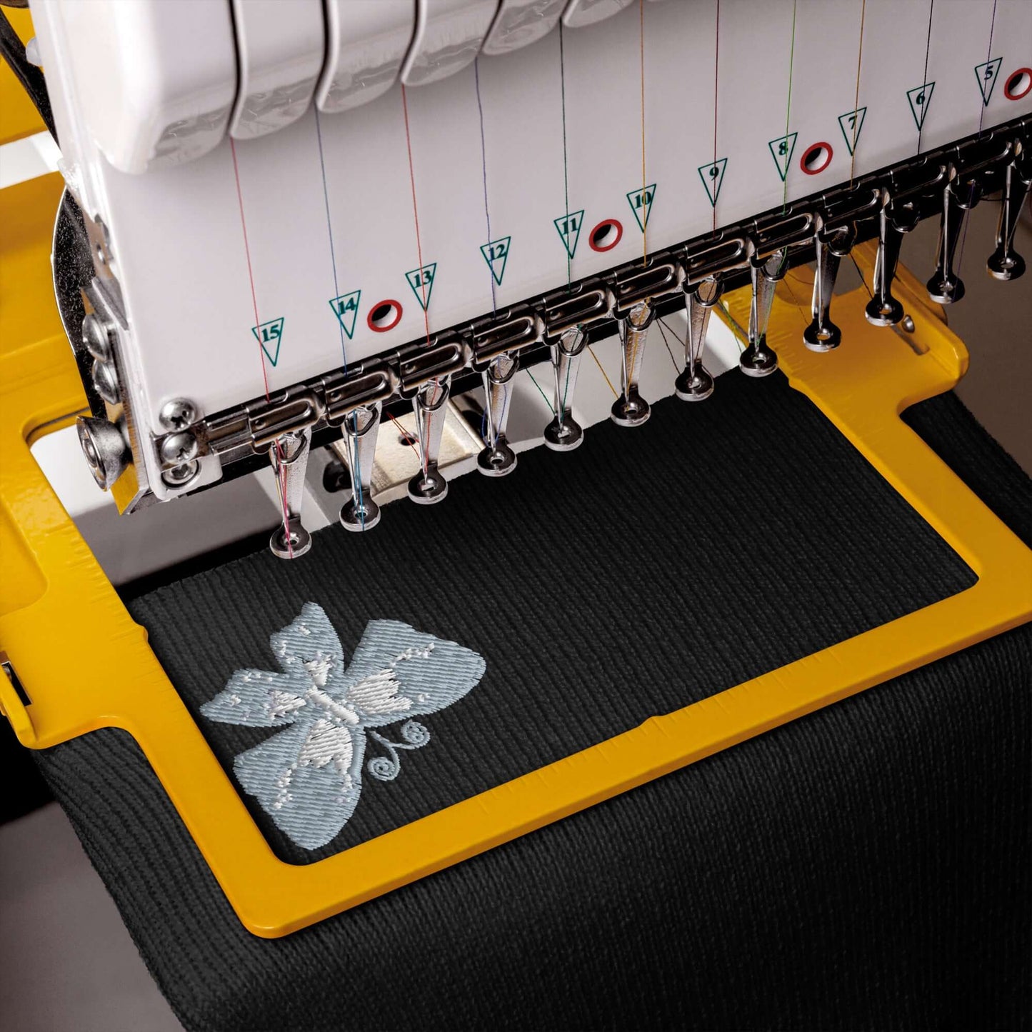 Cuffed Beanie (embroidered gray butterfly)