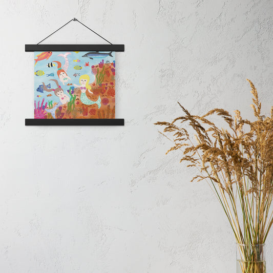 Poster with hangers