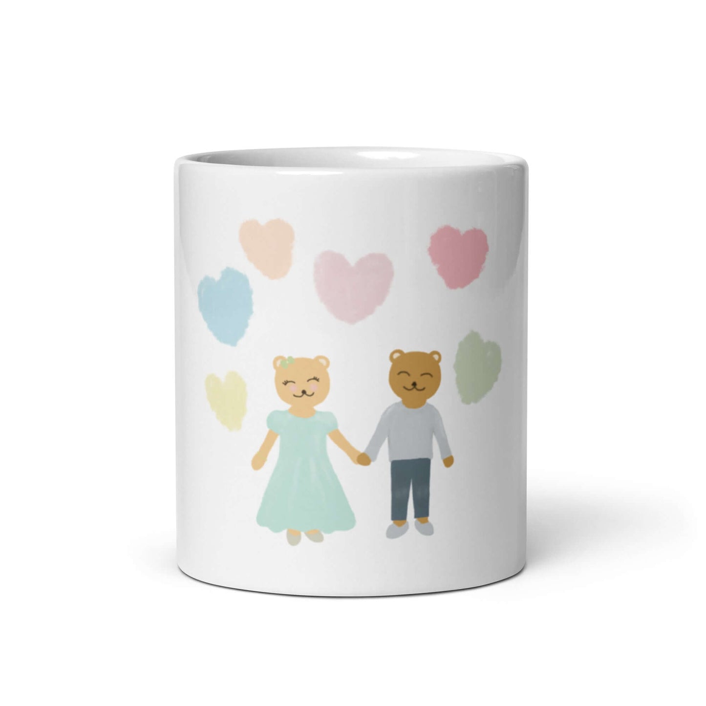 White glossy mug