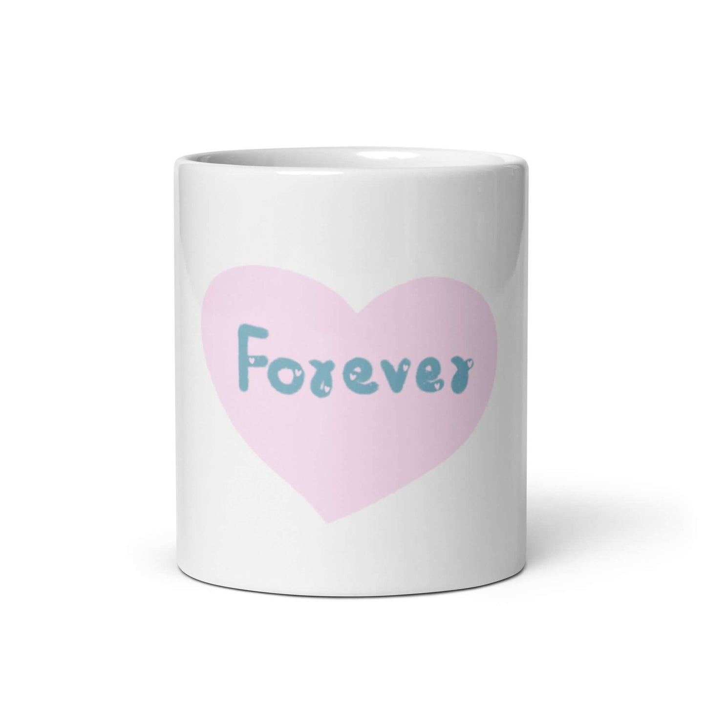 White glossy mug