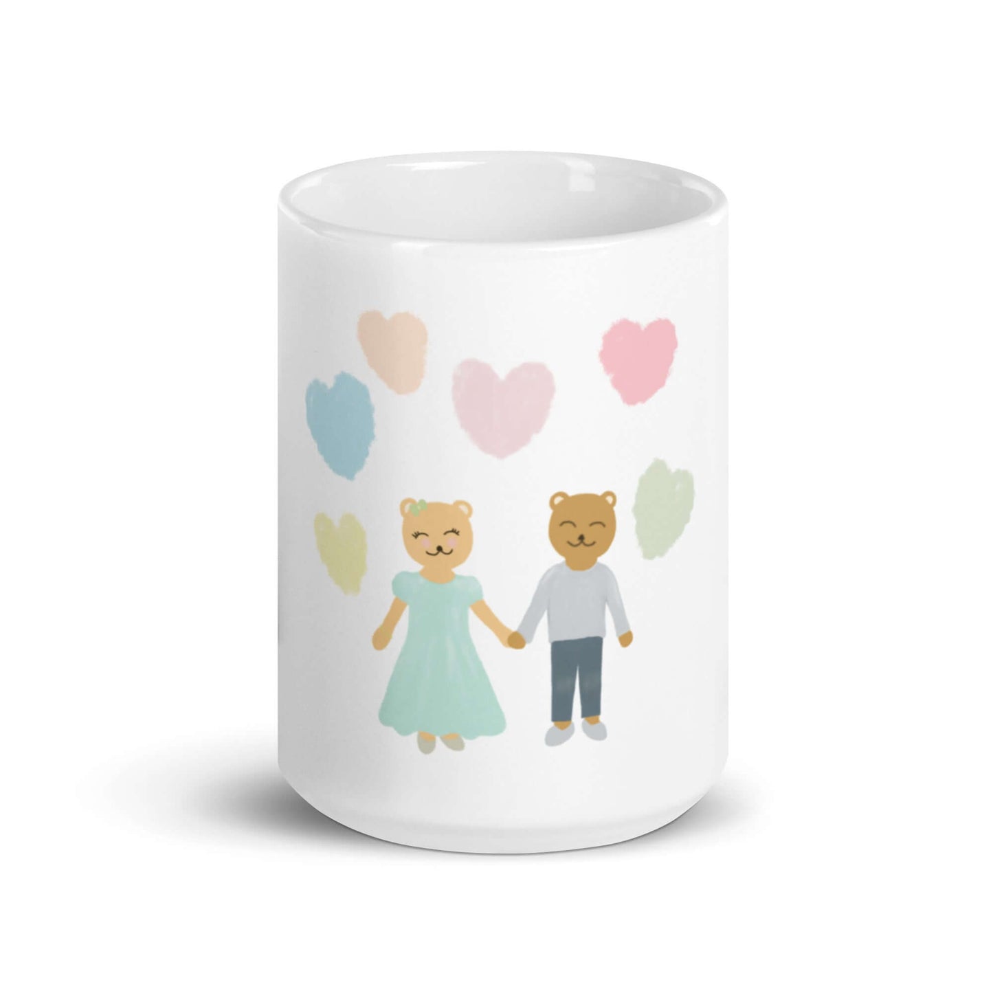 White glossy mug