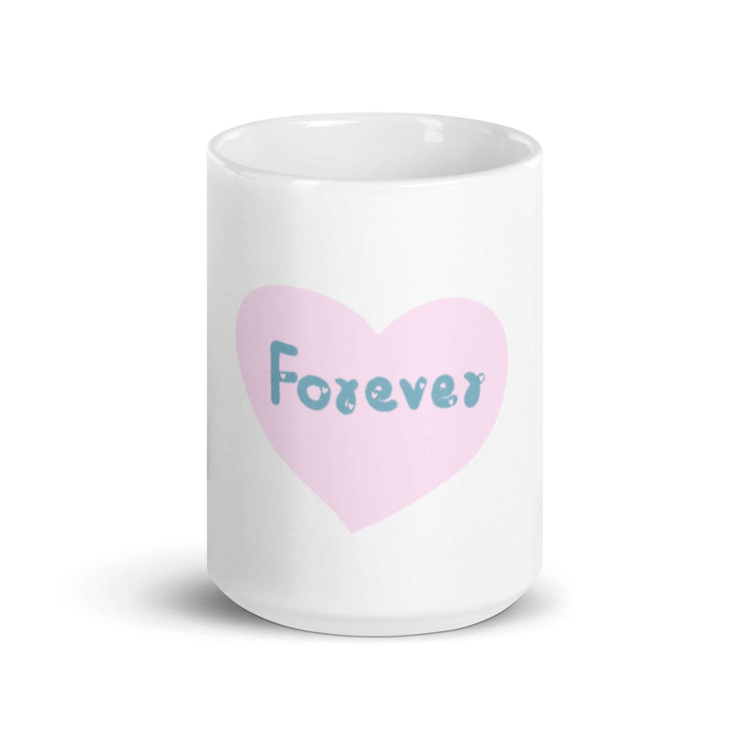 White glossy mug