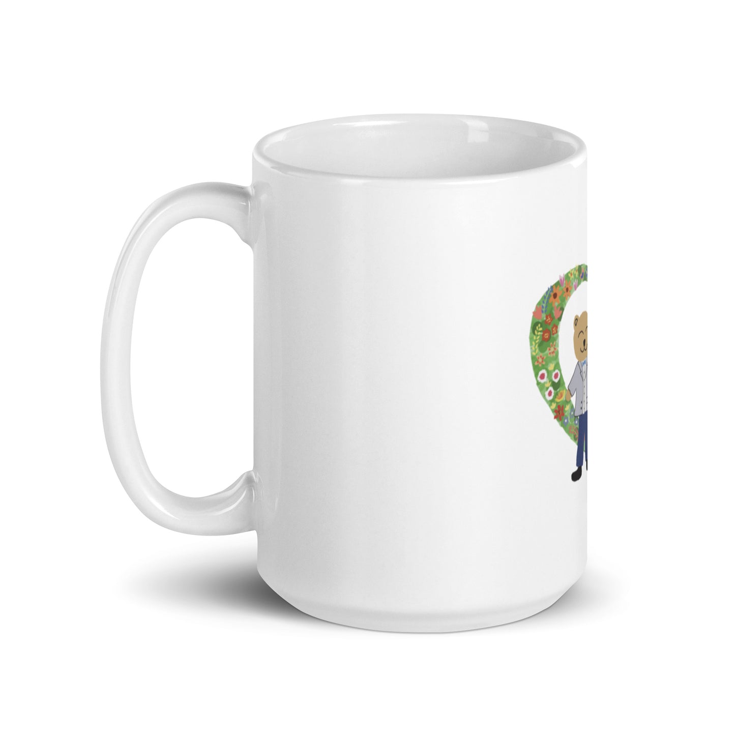 White glossy mug
