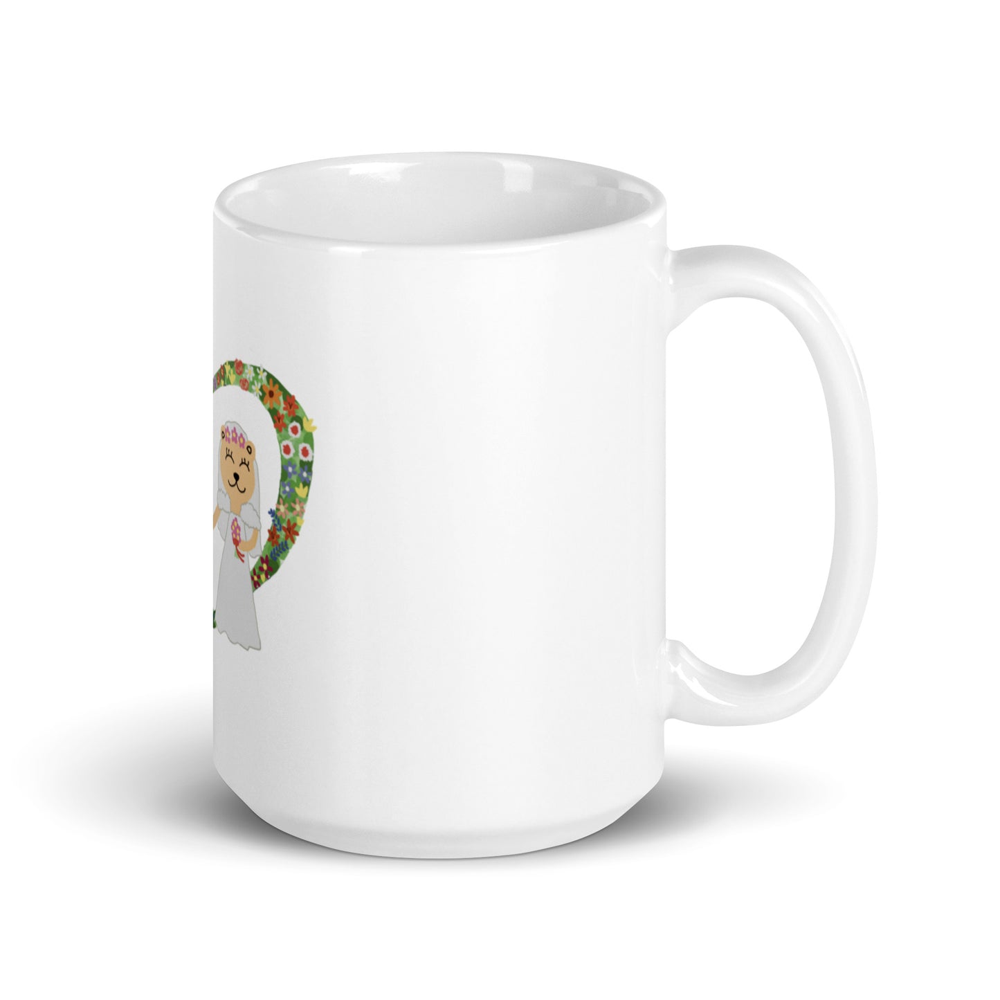 White glossy mug