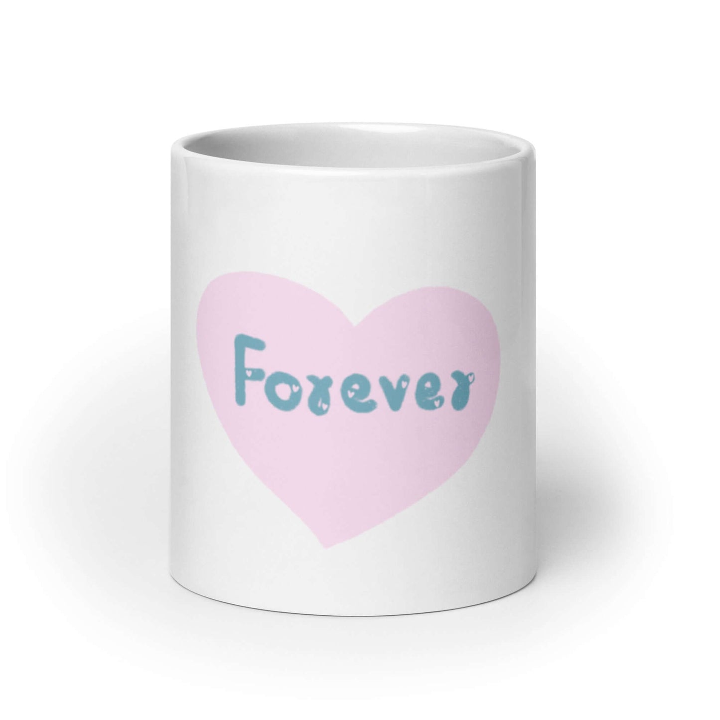 White glossy mug