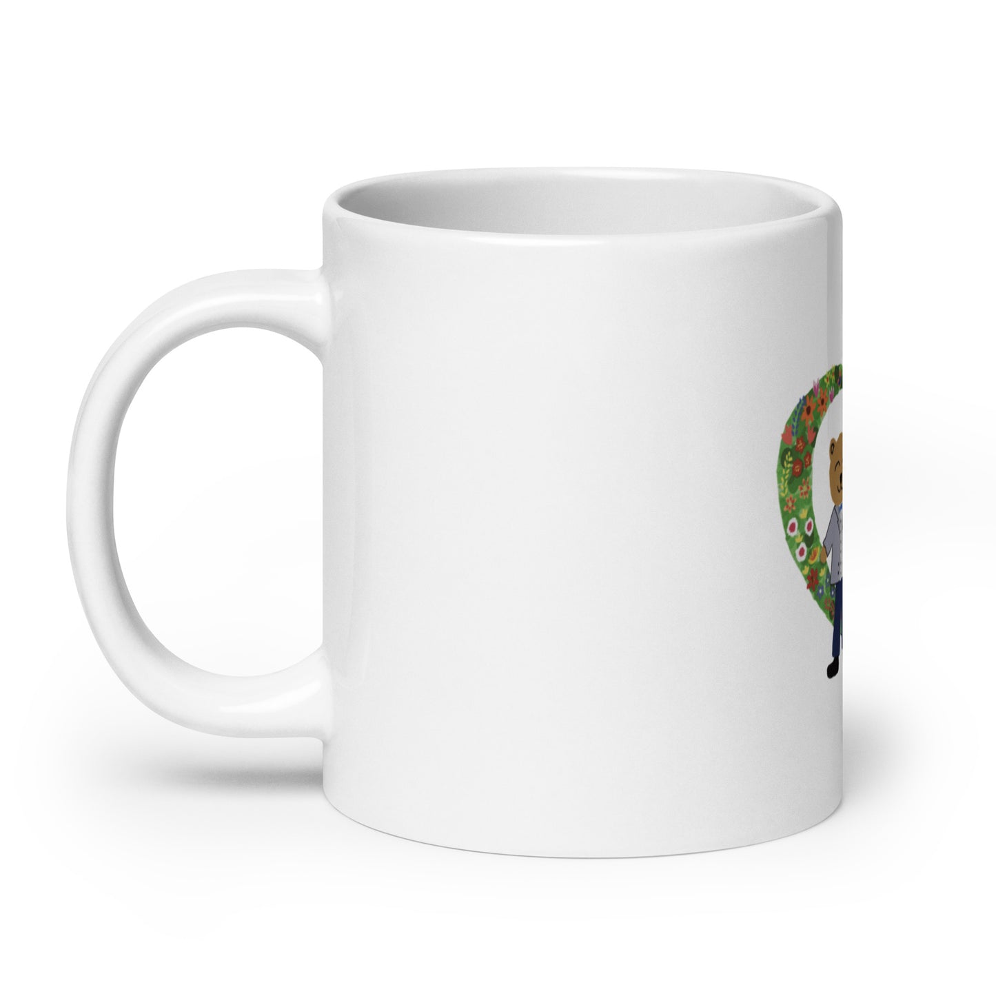 White glossy mug