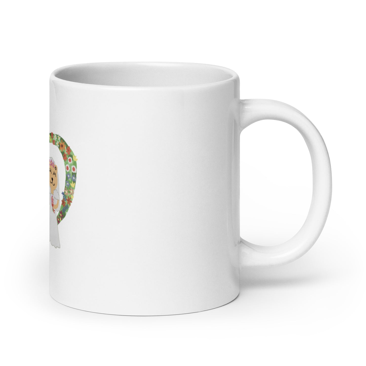 White glossy mug